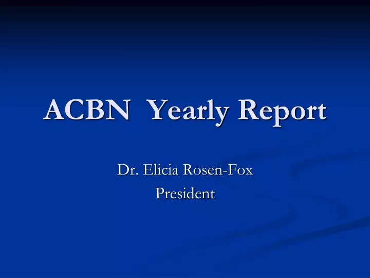 acbn yearly report