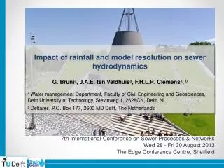 Impact of rainfall and model resolution on sewer hydrodynamics