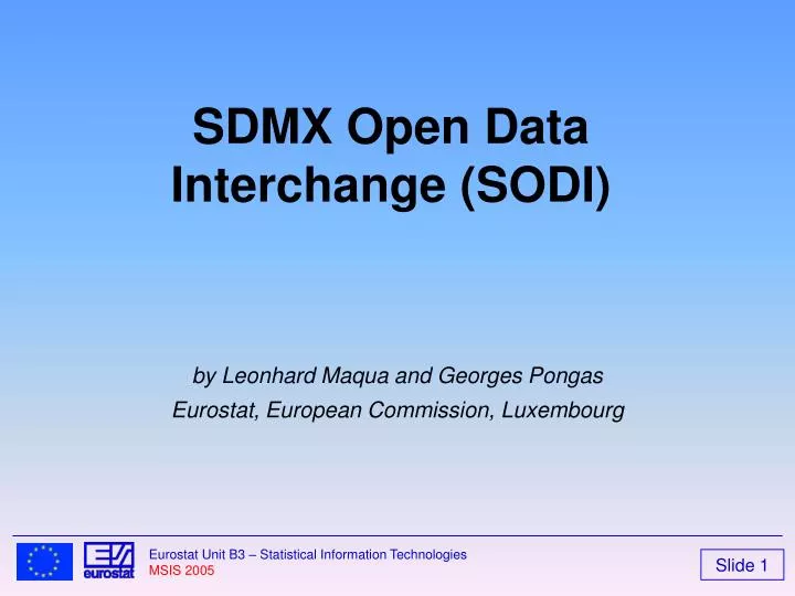 sdmx open data interchange sodi