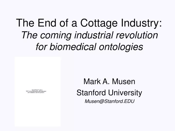 the end of a cottage industry the coming industrial revolution for biomedical ontologies