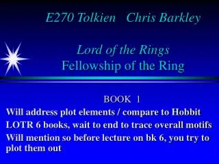 E270 Tolkien Chris Barkley Lord of the Rings Fellowship of the Ring