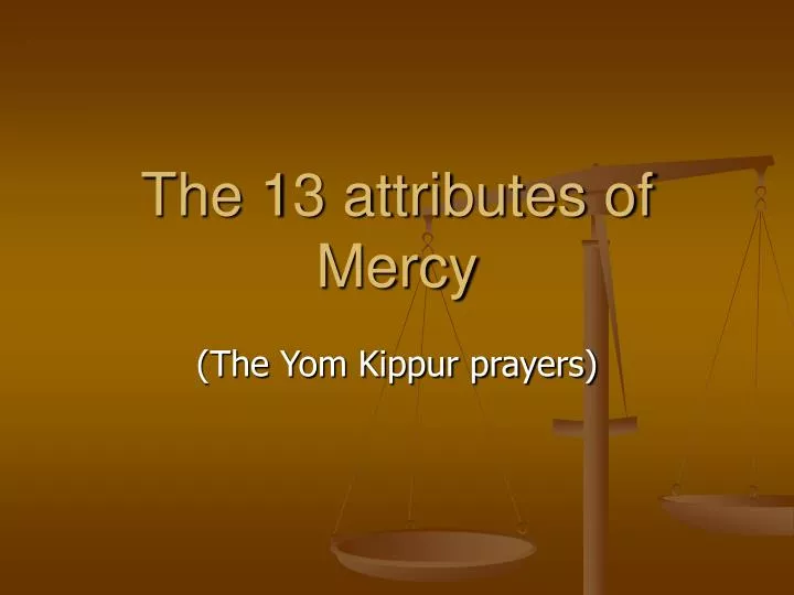 the 13 attributes of mercy