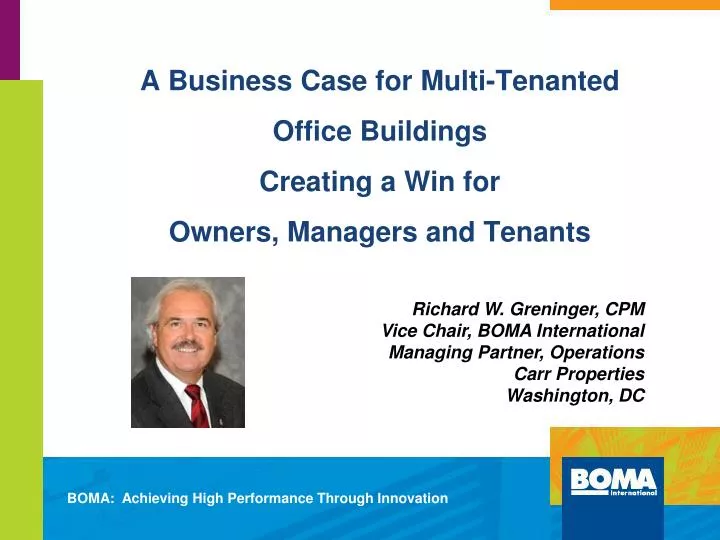 a business case for multi tenanted office buildings creating a win for owners managers and tenants