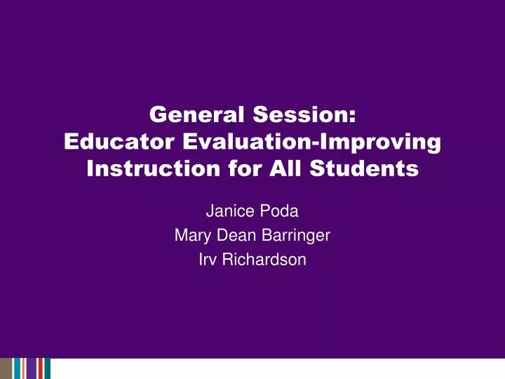 general session educator evaluation improving instruction for all students