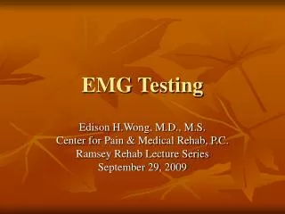 EMG Testing