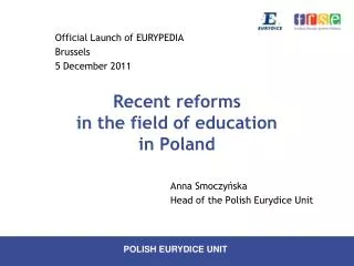 Official Launch of EURYPEDIA Brussels 5 December 2011