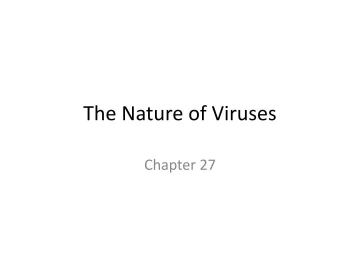 the nature of viruses