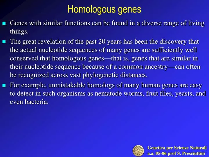 homologous genes