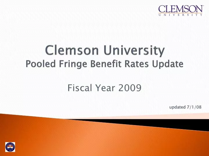 clemson university pooled fringe benefit rates update