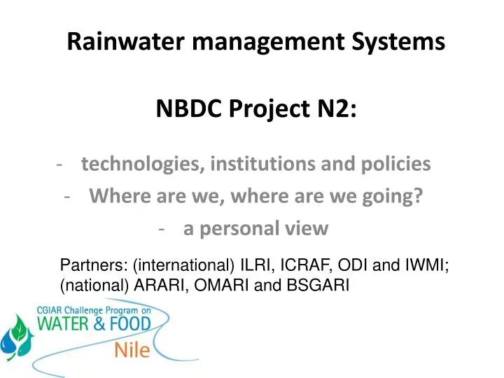 rainwater management systems nbdc project n2