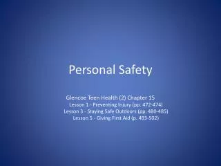 Personal Safety