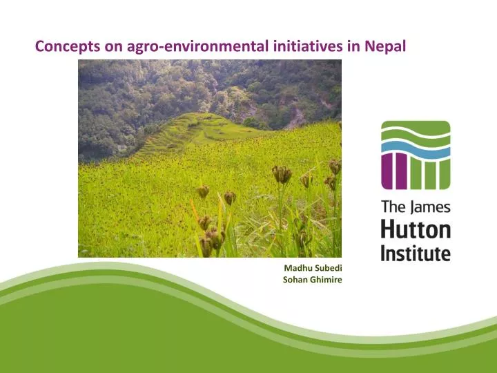 concepts on agro environmental initiatives in nepal