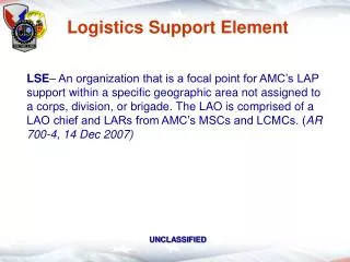 Logistics Support Element