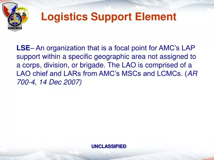 logistics support element