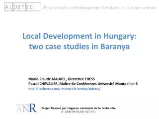 local development in hungary two case studies in baranya