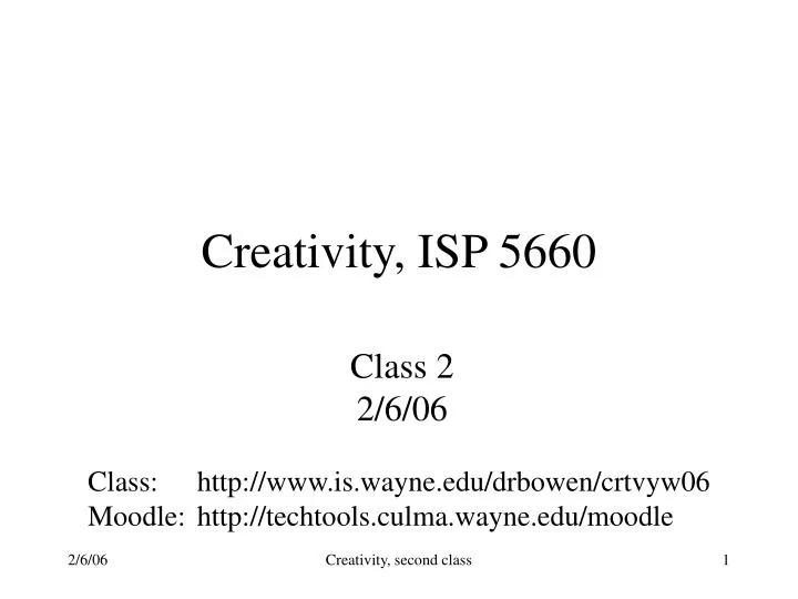 creativity isp 5660
