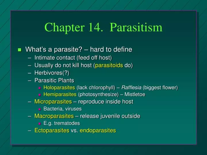 chapter 14 parasitism
