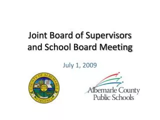 Joint Board of Supervisors and School Board Meeting