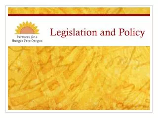 Legislation and Policy