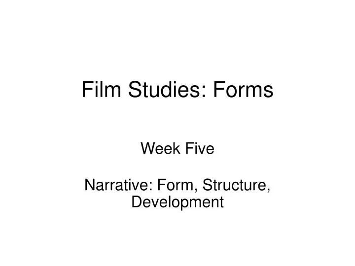 film studies forms