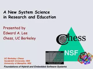 A New System Science in Research and Education
