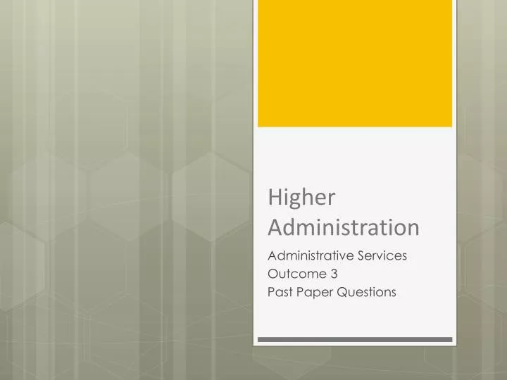 higher administration