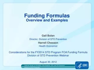 Funding Formulas Overview and Examples