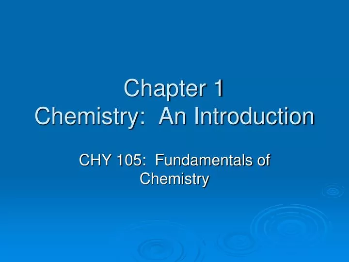 chapter 1 chemistry an introduction