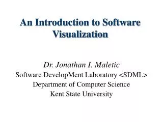 An Introduction to Software Visualization