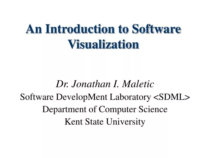 an introduction to software visualization
