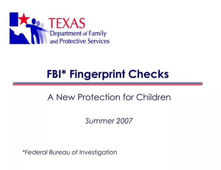 fbi fingerprint checks