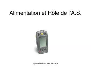 alimentation et r le de l a s