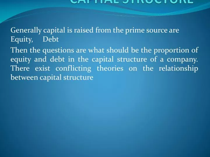 capital structure