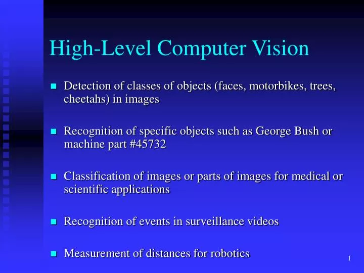 high level computer vision