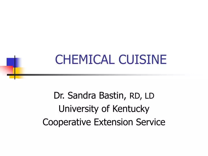 chemical cuisine