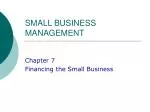 SMALL BUSINESS MANAGEMENT - slide 1