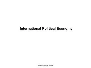 International Political Economy