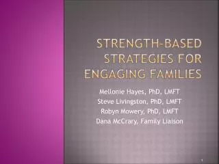 Strength-based Strategies for Engaging Families
