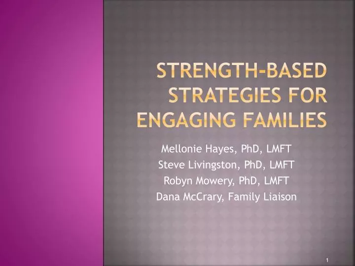strength based strategies for engaging families