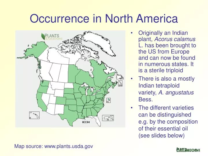 occurrence in north america
