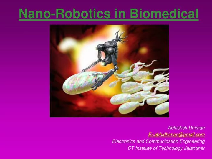 nano robotics in biomedical