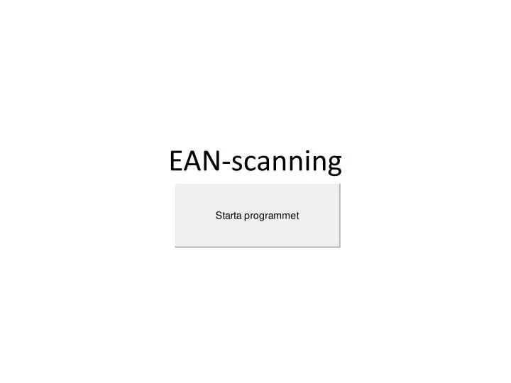 ean scanning
