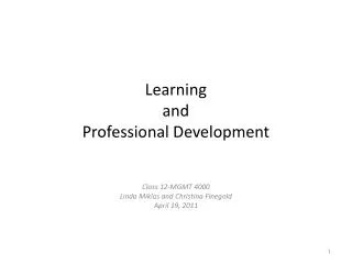 learning and professional development
