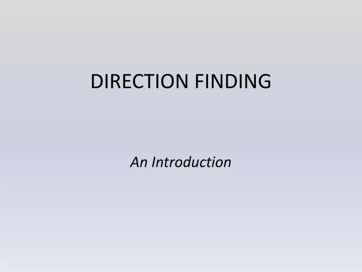 direction finding