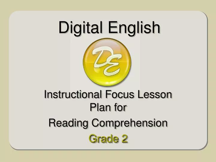 instructional focus lesson plan for reading comprehension grade 2