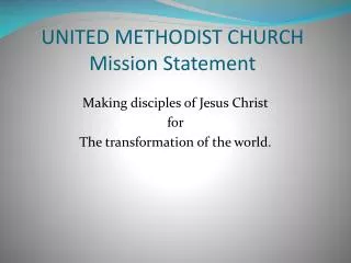 UNITED METHODIST CHURCH Mission Statement
