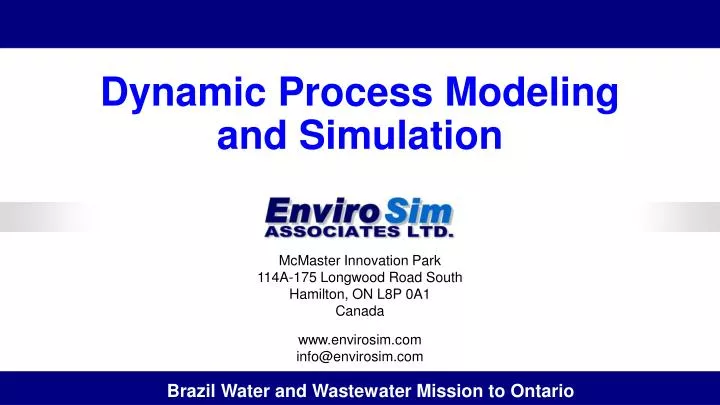dynamic process modeling and simulation