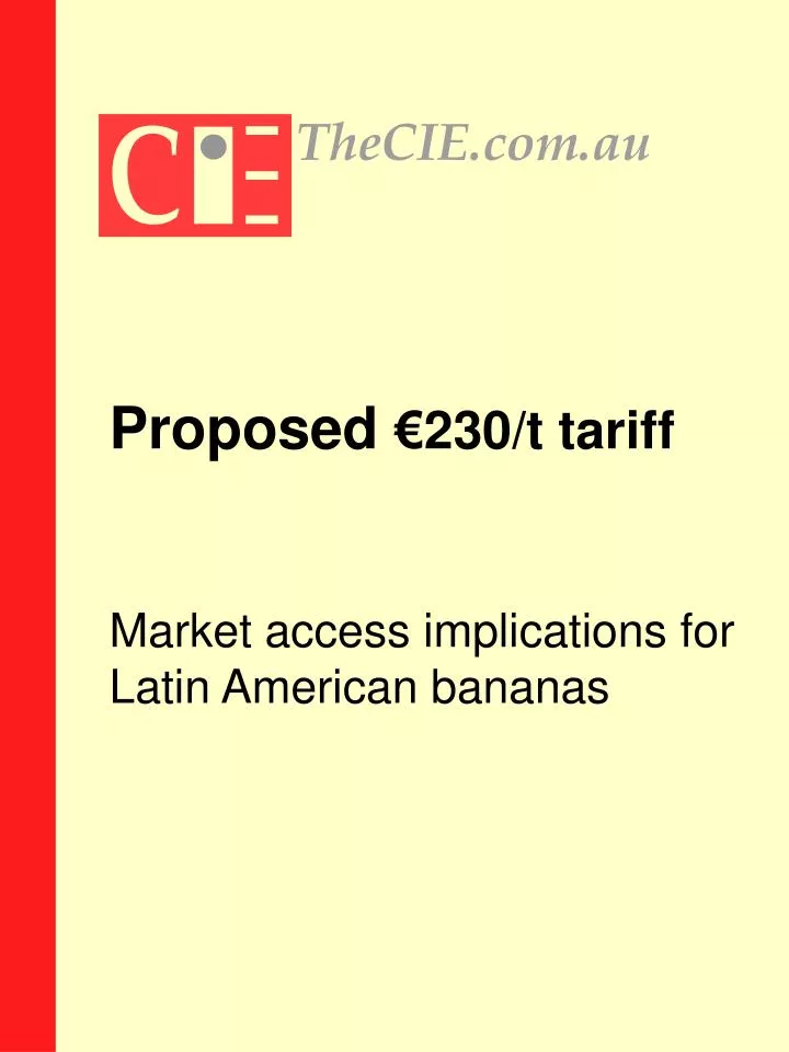 proposed 230 t tariff