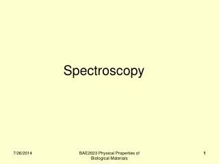 Spectroscopy