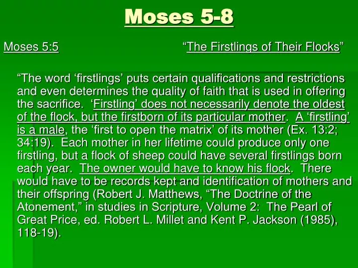 moses 5 8